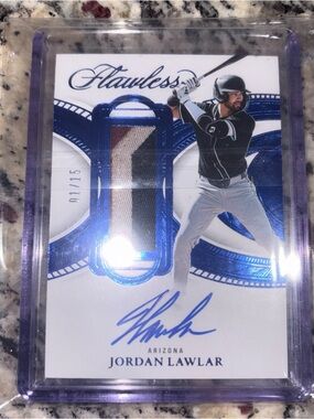 Flawless Jordan Lawlar Arizona Blue Autograph Patch Card